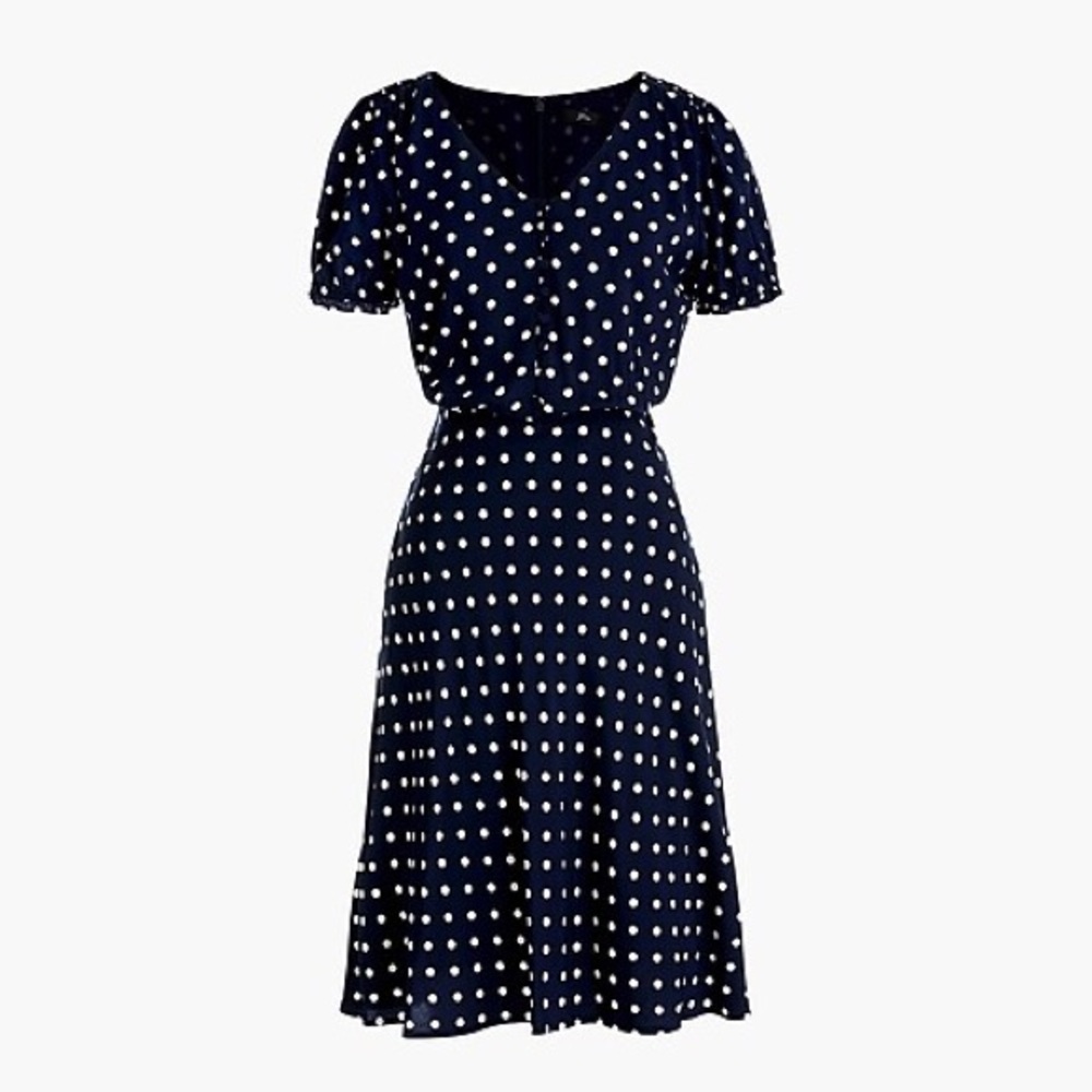 ** SOLD ** J CREW Polk a dot dress - Picture 4 of 5